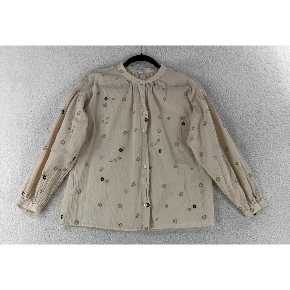 Closed Alexia‎ Top Womens Small Ivory Button-Up Long Sleeve 100% Cotton Casual